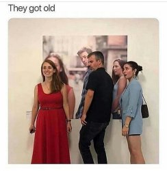 Distracted boyhfriend 40 years later Meme Template