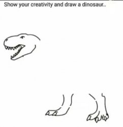 draw a dinosaur Meme Template