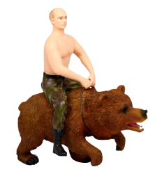toy Putin riding a bear Meme Template