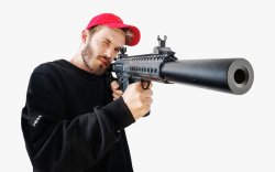 Pewdiepie with a gun Meme Template
