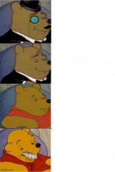 Tuxedo Winnie the Pooh Reversed Meme Template