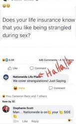 Nationwide is on your side life insurance strangulation Meme Template