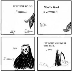 Reaper leading to hell "was i a good _______" Meme Template