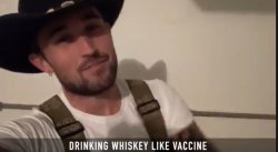 Drinking whiskey like vaccine Meme Template