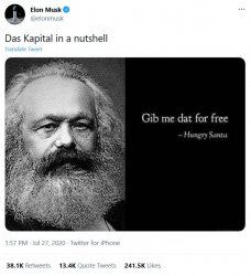 Karl Marx Hungry Santa Meme Template