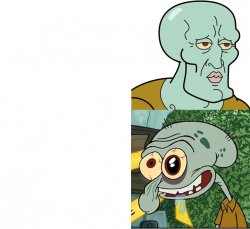 handsome squidward ugly squidward Meme Template
