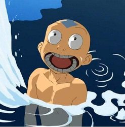 Avatar aang yelling cold water frozen ice Meme Template