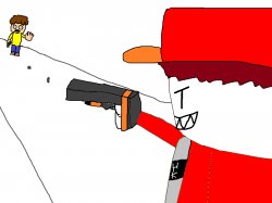 Mathias shooting logan with a GUN Meme Template