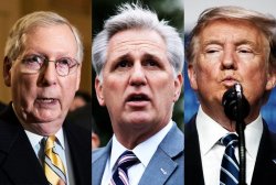 The Party of Liars. McConnell, McCarthy, Trump Meme Template