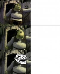 Triple Shrek Face Swap Meme Template
