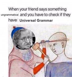 Noam Chomsky universal grammar Meme Template