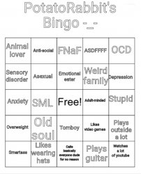 PotatoRabbit bingo Meme Template