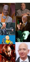 Bald supervillains Meme Template
