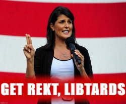 Nikki Haley get rekt libtards Meme Template