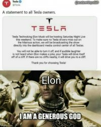 Tesla Elon Musk statement Meme Template