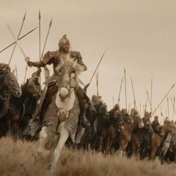 King Théoden Leading the Rohirrim Meme Template