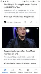 Pink Floyd Hits USA Elon Musk kills Dogecoin News Duo Meme Template
