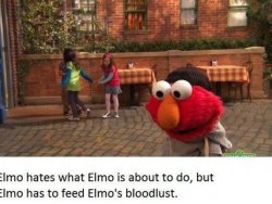 SESAME STREET ELMO IN A HAT Meme Template