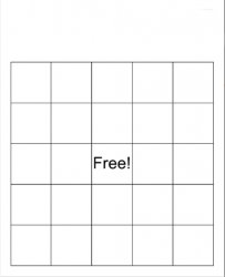 blank bingo template (with better font) Meme Template