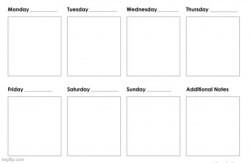 Weekly Calendar Meme Template