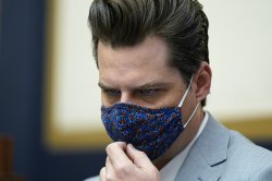 Matt Gaetz face mask Meme Template