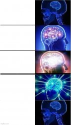 Expading brain small brain at the end Meme Template