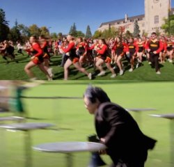 Alvin running from crowd Meme Template