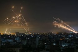 Gazan rockets vs. Iron Dome missiles Meme Template