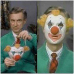 Mr. Rogers clown Meme Template