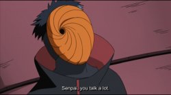 Senpai you talk a lot Meme Template