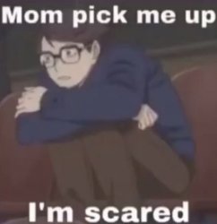 Mom pick me up I’m scared Meme Template