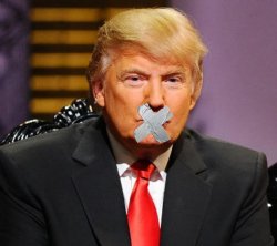 If Trump really cared about America mouth duct tape Meme Template