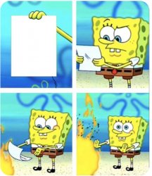 Spongebob found a Note Meme Template