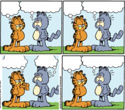 Garfield, barn cat Meme Template