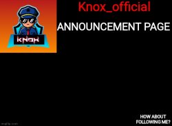 Knox_official Announcement Page Meme Template