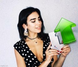Dua Lipa upvote Meme Template
