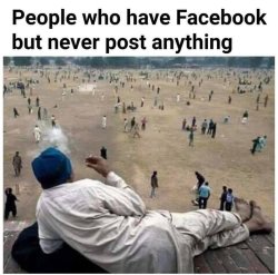 People who have Facebook but never post anything Meme Template