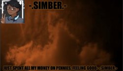 -.simber.- announcement template (made by Spiro) Meme Template