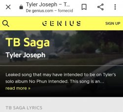 Tyler Joseph TB Saga lyrics Meme Template