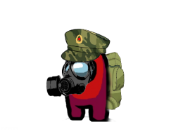 Red Solider with Gas Mask Meme Template
