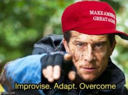 MAGA Bear Grylls Meme Template