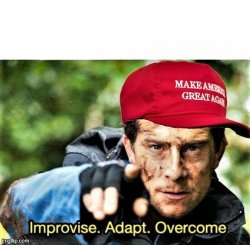 MAGA Bear Grylls redux Meme Template