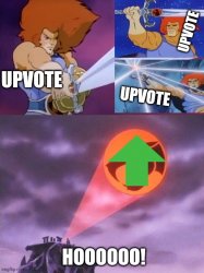 Thundercat upvote Meme Template