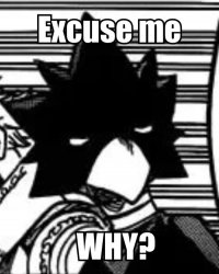 excuse me why? tokoyami Meme Template