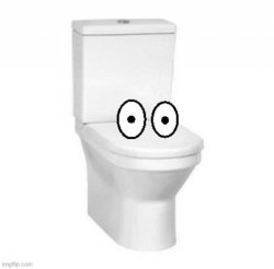 toilet that has eyes Meme Template