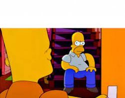 Homero preguntando Meme Template