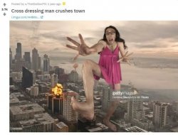 Weird stock photos crossdresser crushes town Meme Template