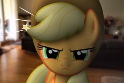 Unhappy Applejack (MLP in Real Life) Meme Template