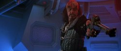 Star Trek OS Krug with klingon weapon Meme Template