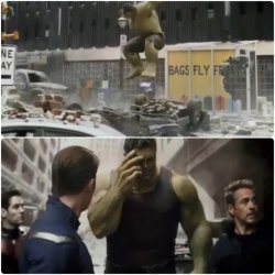 Regretful Hulk Meme Template